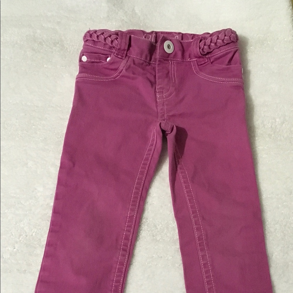 Cherokee Pink Jeans w/ braided attached belt